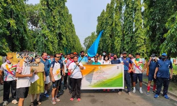 पद्मश्री पुरस्कार विजेता बुला चौधरी ने साई कोलकाता क्षेत्रीय केन्द्र में फिट इंडिया फ्रीडम रन कार्यक्रम को दिखाई हरी झंडी