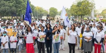 फिट इंडिया मूवमेंट ने एनवाईकेएस के सहयोग से सभी महिलाओं के लिए फिट इंडिया वॉकथॉन का आयोजन किया