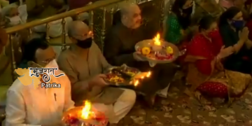 जगन्नाथ रथ यात्रा से पहले गृह मंत्री अमित शाह ने की मंगल आरती