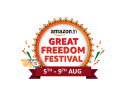 Amazon.in ने की 5 से 9 अगस्‍त, 2021 तक ग्रेट फ्रीडम फेस्टिवल की घोषणा  बड़ी बचत। अधिक खुशी।