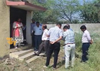 गरबाड़ा कस्बे में वर्षों से बंद पड़े अंडरग्राउंड सीवर की समीक्षा जिला विकास अधिकारी ने की।