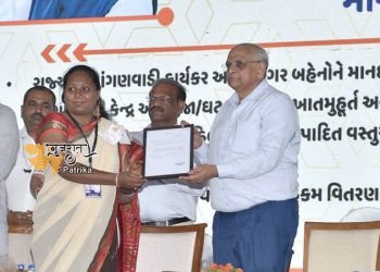 मुख्यमंत्री ने वडोदरा से प्रदेश की आंगनबाडी कार्यकर्ता-टेडागारो बहनों को नियुक्ति पत्र जारी करने की पहल की