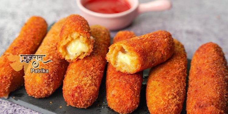 बच्चों के लिए घर का बना कुरकुरे आलू पनीर की छड़ें