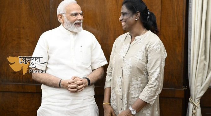 प्रधानमंत्री ने संसद में पी. टी. उषा से मुलाकात की