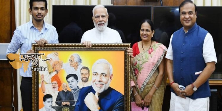 प्रधानमंत्री ने असम के दिव्यांग कलाकार अभिजीत गोटानी से बातचीत की