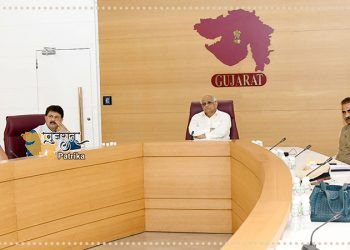 प्रदेश में भारी बारिश की संभावना के बाद मुख्यमंत्री श्री भूपेन्द्र पटेल की अध्यक्षता में एक उच्च स्तरीय समीक्षा बैठक की गयी