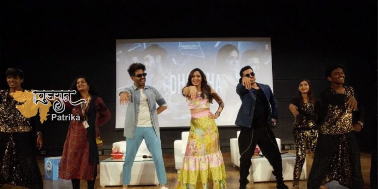 खुशाली कुमार, दर्शन कुमार और अपारशक्ति खुराना अपनी आने वाली फिल्म ‘धोखा- राउंड डी कॉर्नर’ का प्रमोशन करने पहुंचे वडोदरा