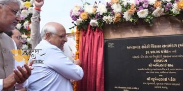 वैष्णोदेवी जंक्शन के पास रु. औडा द्वारा 40.36 करोड़ की लागत से नवनिर्मित अंडर पास का लोकार्पण करते मुख्यमंत्री.