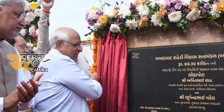 वैष्णोदेवी जंक्शन के पास रु. औडा द्वारा 40.36 करोड़ की लागत से नवनिर्मित अंडर पास का लोकार्पण करते मुख्यमंत्री.