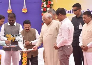 अहवाना सेवाधाम में मुख्यमंत्री की उपस्थिति में आयोजित ‘प्राकृतिक संसाधन प्रबंधन एवं परियोजना समीक्षा’ कार्यक्रम