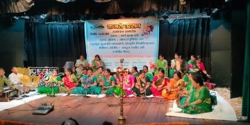 आमोद आश्रम ‘ संस्था के तत्वाधान में 1/16 विभव खण्ड के हॉल में कजरी लोक गीत kajri folk songs की कार्यशाला का आयोजन किया