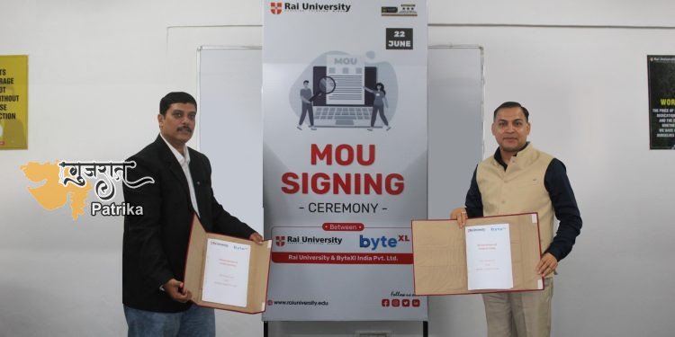 byteXL ने आर.ए.आई. यूनिवर्सिटी के साथ समझौता ज्ञापन पर हस्ताक्षर किए, गुजरात से बेहद कुशल और हुनरमंद इंजीनियरिंग छात्रों को तैयार करने के अपने संकल्प को मजबूत किया