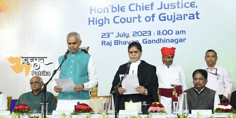 श्रीमती सुनीता अग्रवाल ने गुजरात उच्च न्यायालय के मुख्य न्यायाधीश के रूप में शपथ ली