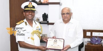 भारतीय तटरक्षक बल के महानिदेशक श्री राकेश पाल पीटीएम, टीएम ने मुख्यमंत्री से सौजन्य मुलाकात की