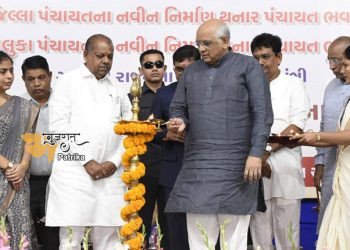 मुख्यमंत्री ने श्री गांधीनगर जिला पंचायत और देहगाम तालुका पंचायत की नई इमारतों का शिलान्यास किया।