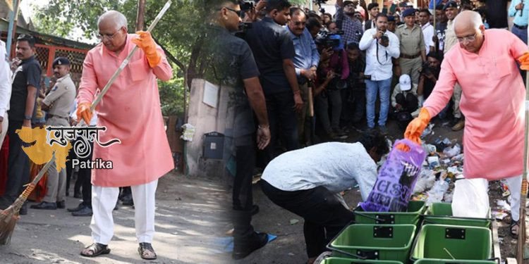 गांधी जयंती के एक दिन पहले मुख्यमंत्री ने ‘सामूहिक श्रमदान’ और ‘स्वच्छता ही सेवा अभियान’ में भाग लिया