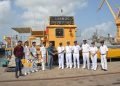 छठे गोलाबारूद सह टारपीडो सह मिसाइल बजरा, एलएसएएम 20 (यार्ड 130) की डिलीवरी